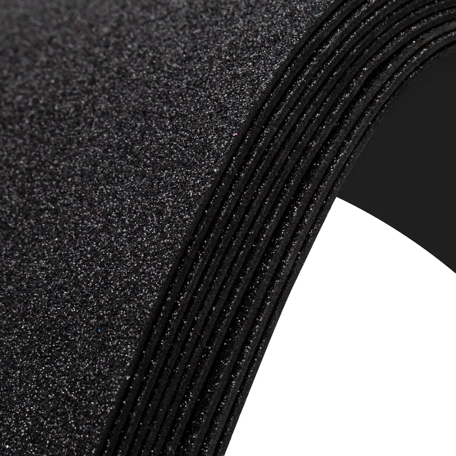 10 Pack 8 x 12 Inch Glitter Sparkle Foam Sheets, Sparkle Foam Paper for DIY Art Crafts Projects, Classrooms, Scrapbook, Card Making & Party Decoration - Black