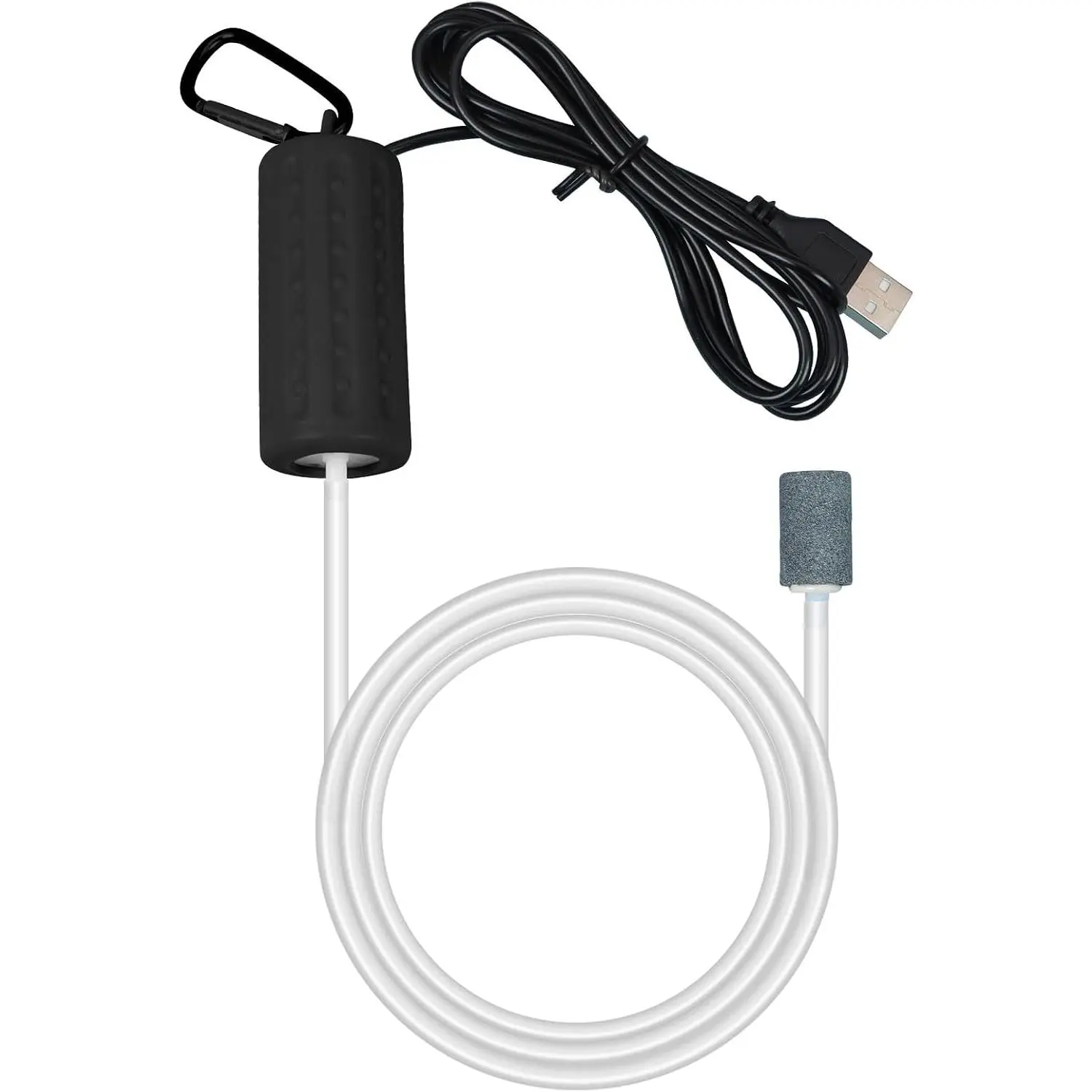 Aquarium Air Pump USB Air Pump Mini Aquarium Air Pump Ultra Quiet Fish  Air Pump   Bubbler Includes Aquarium  Tube + Air Stones 1W