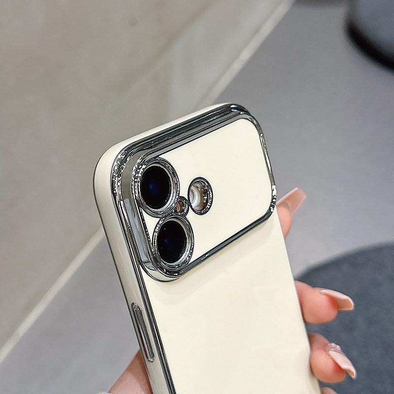 iPhone 11/12/13/14/15/16/17 Pro Max/Air Case|   Premium Electroplated Full-Cover Large View Window Soft Case