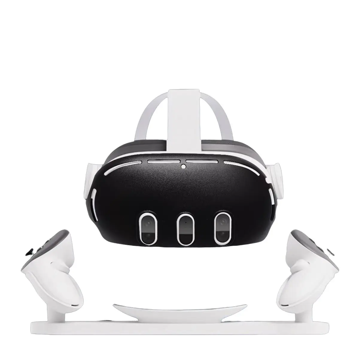 Multi-Color Protective Shell for Meta Quest 3 VR Headset, Anti-Slip Shockproof Anti-Scratch Dustproof Front Face Cover with Precise Camera Cutouts, Durable VR Accessories in Black White Red Blue，extends playtime，enhance gaming，father's day gift.