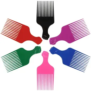 Fist-Shaped African Comb (6 Colors), Unique Design Hair Accessory, Durable Material, Perfect for Daily Use & Gifting