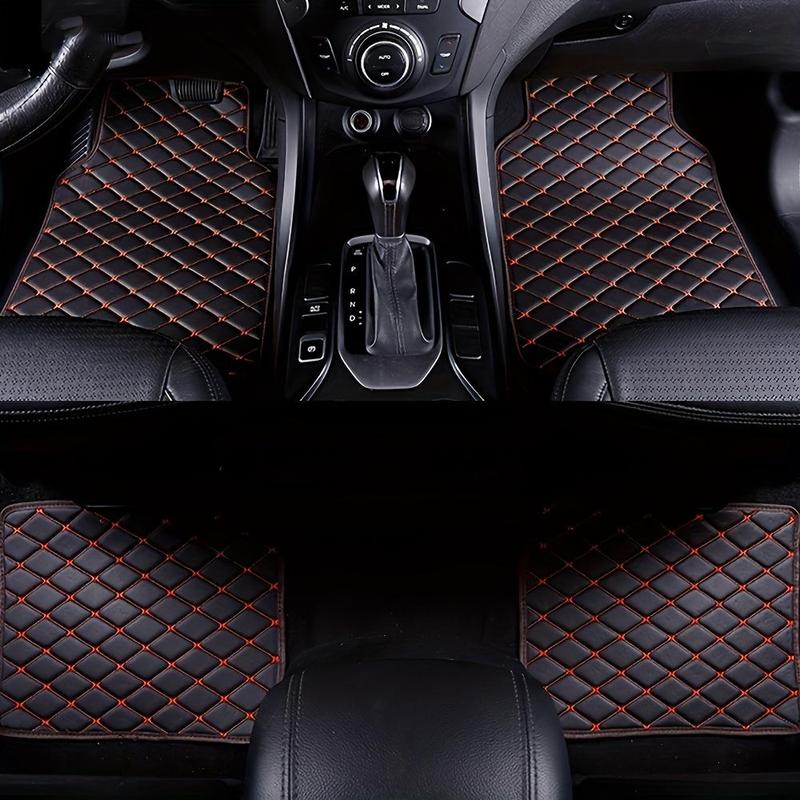 Universal Car Front & Rear Floor Mat for Summer Gift, Rhombus Pattern Design Waterproof & Dust-proof Car Floor Mat, Anti-slip Car Carpet, Car Accessories For Car Interior Decor, Floor Mats For Car