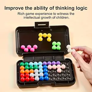 200 Levels 3D Puzzle Pyramid Unlock Kids Logic Training Travel Tabletop Educational Toy Christmas Birthday Gifts Challenge Mind Development Interactive Battle random
