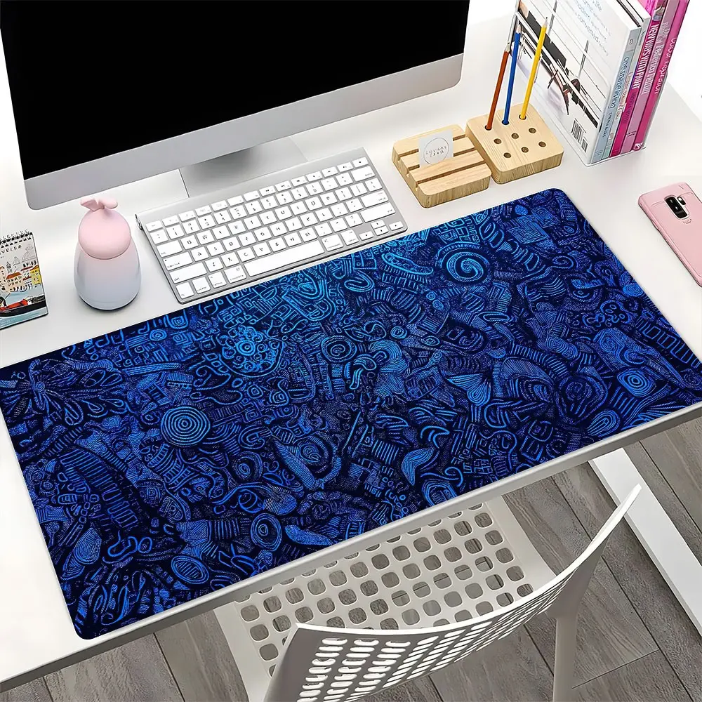 Dark Abstract Design XXL Desk Mat, Large Extended Gaming Mouse Pad with Non-Slip Rubber Base, Premium Stitched Edges,Smooth Cloth Surface, Large Keyboard Mouse Pad for Office, Home, School, Gaming,Multiple Sizes Available