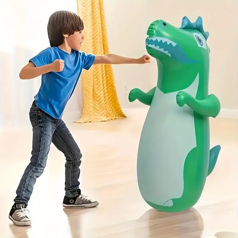 PVC Inflatable Dinosaur Toy for Kids, Large Cartoon Tumble Popper, Street Punching Post, Fitness Inflatable Play Equipment