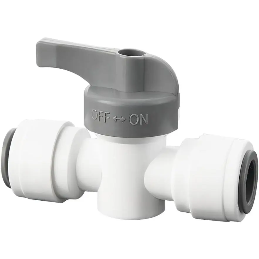 1 count Pushfit Connector, 1/4" Inline Tap/Shut-Off Valve/Isolation Valve