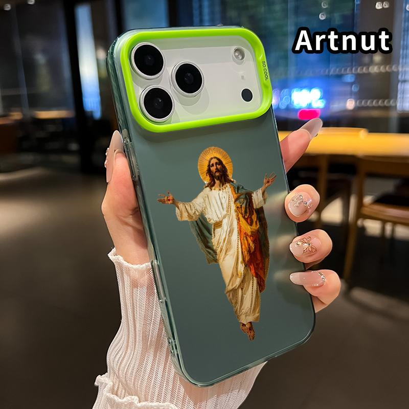 Phone Case for iPhone 17 Pro Max 16 Plus 15 14 13 12 11 Air E Jesus Christ's Holiness Pattern Anti-Scratch Shockproof Pocket-Friendly durable Cover
