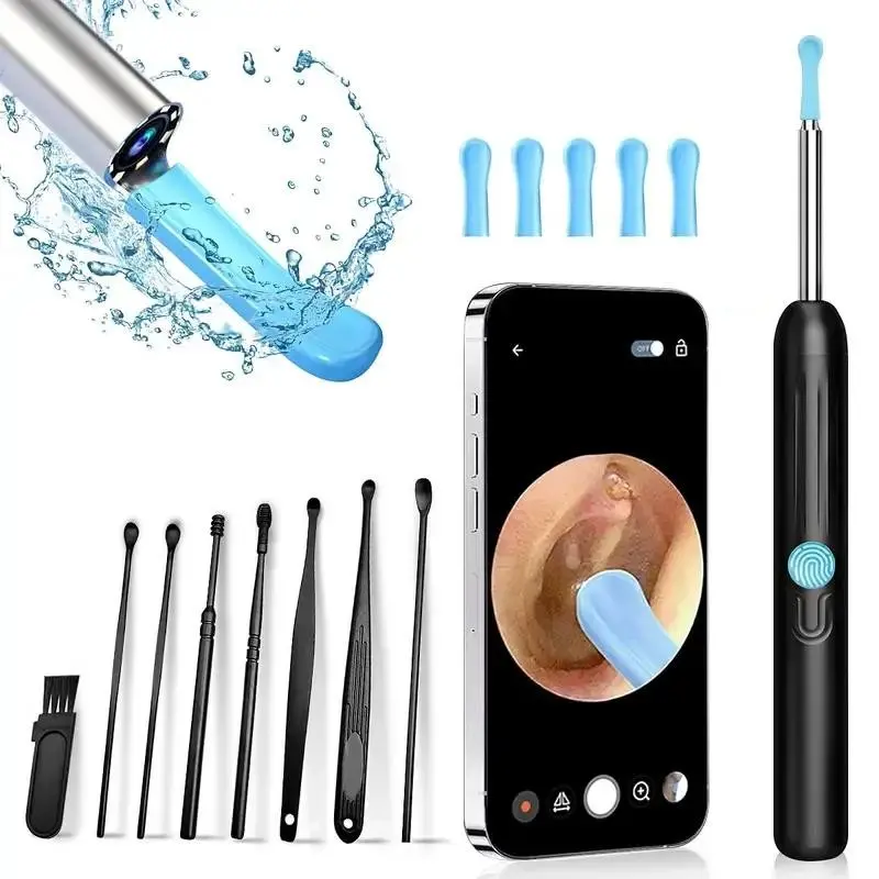 Ear Hygiene Set, HD Visual Earwax Removal Tool with Camera, Ear Cleaning Tool, HD Camera Ear Cleaner, Compatible with IOS and Android Phones,  Gift Set, Earwax Removal Kit with Camera