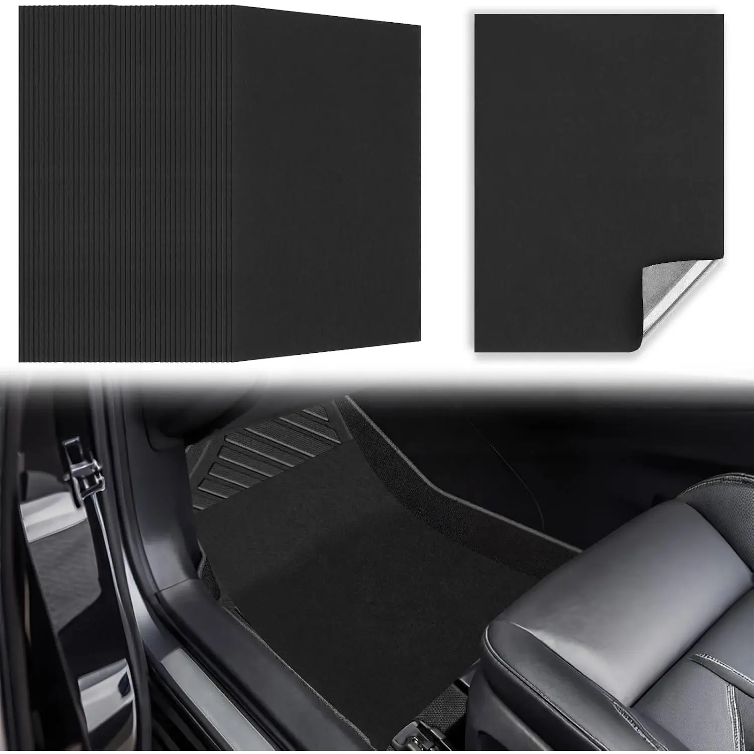 10 count Self Adhesive Disposable  Floor Mats, 15.7"x19.6" Felt Auto Floor Protectors for  Detailing & Wash, Mechanics, Rentals, Work Boots, Sand, Dust and Dirt Protection