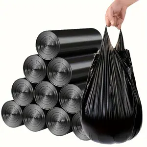 Small Trash Bags,black1 Rolls 46x63 Cm 100 PCS 4 Gallon Garbage Bags, For Kitchen Bathroom Bedroom Office Use