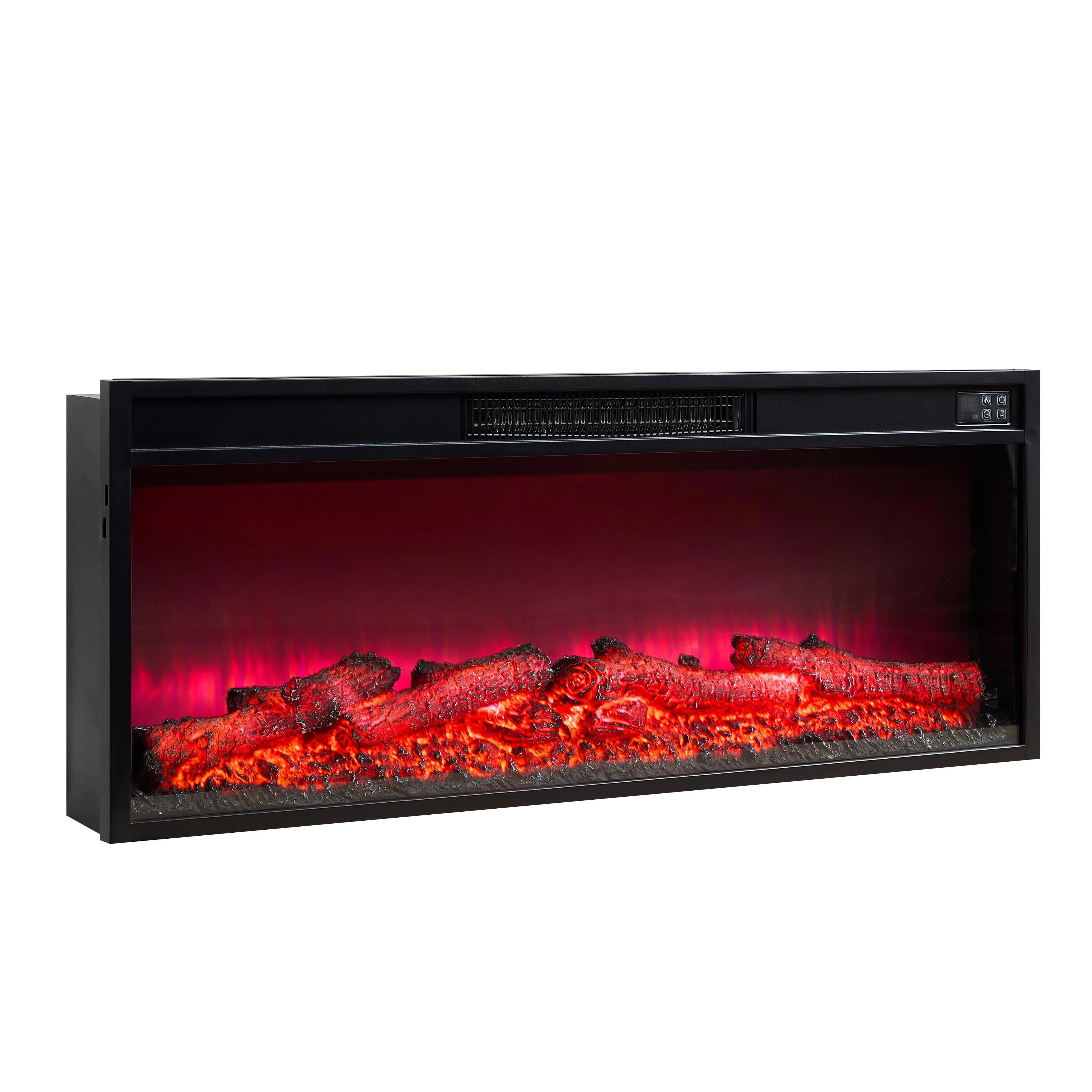 Linsy Electric Fireplace Inserts and Fireplace TV Stands with MDF Cabinet Options for Living Room Media Setup, Recessed Insert Styles in Cherry White or Antique Black Finishes, Corner Mantel and 70-Inch Entertainment Cabinet Choices