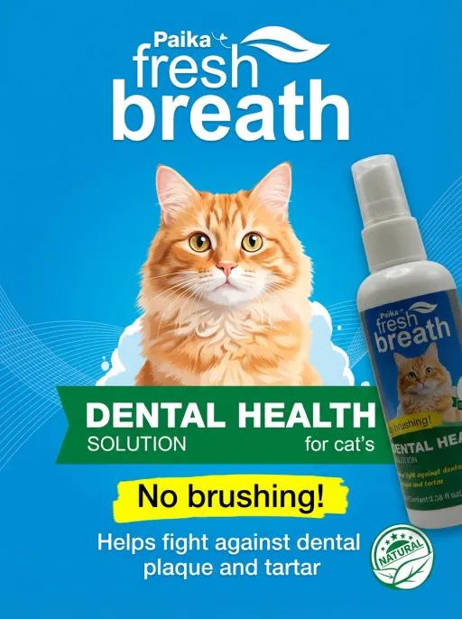 Paika Pet Cat Oral Spray, Liquid Form, No Ca Prop 65 Warning, Suitable for Cats, Ideal for Oral Care, Pet Health Supplement