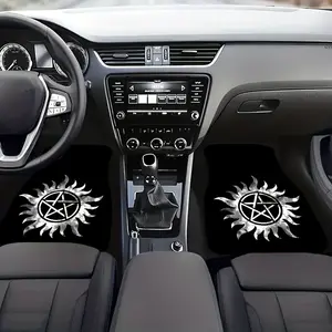 4pcs SS-Supernatural Logo Car Mats | Geometric Trend Mats,  Size, Trendy Pattern Decoration
