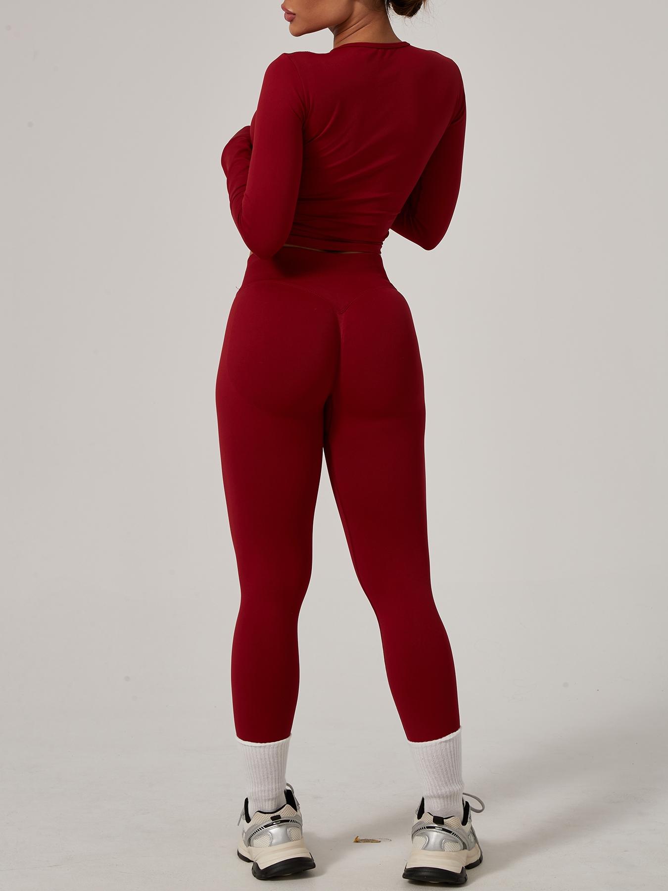 Women's Seamless Knitted Long-Sleeved Sports T-Shirt, Slim-fit, slimming, waist-cinching, Quick-drying, elastic thumb holes, Sports tight-fitting, breathable running, Yoga wear, Gym Tops, Fitness Running Tops