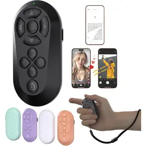 Wireless Remote Controller for iOS/Android Bluetooth Remote Control for TikTok Scrolling/Camera/Video Recording/Kindle App (Black)