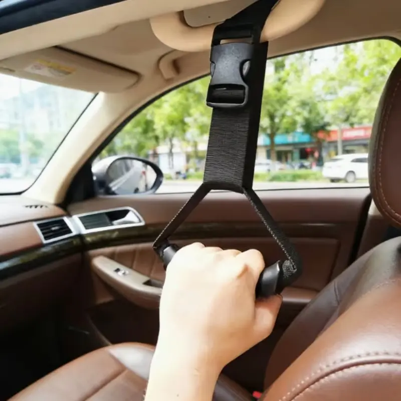 1-piece/set Adjustable Car Door Handle Assist Support & Standing Aid, Car Accessory, Ergonomic Nylon Grab Handle, Heavy Duty Vehicle Entry Exit Support, Sturdy Base, Easy Drill-Free Installation, Universal Fit