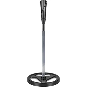 Portable Batting Tee for Baseball/Softball - Adjustable Height 24" to 46", 25" to 37", Baseball Practice  Hand-Rolled Flexible Rubber Top & Heavy Duty Base for T-Ball, Youth & Adults