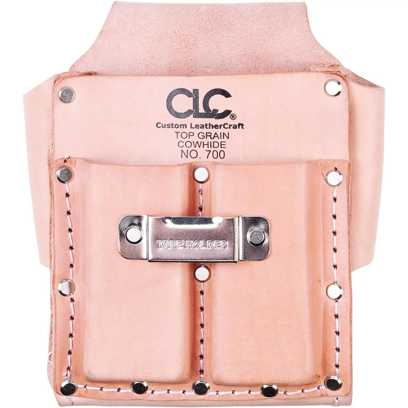 CLC Custom Leathercraft 700 Tool Pouch, Heavy Duty, 5-Pocket, Tan