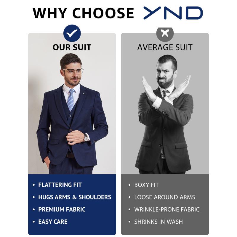 YND Classic Fit 2-Piece Suit, 2-Button Jacket & Pants Set, Tie Strap Tuxedo Jacket, Wedding Suit, Business Dinner, Business Casual, Black Formal Menswear, Business Casual Outfits, Prom Outfits for Men, Office Workwear, Groomsmen Suit