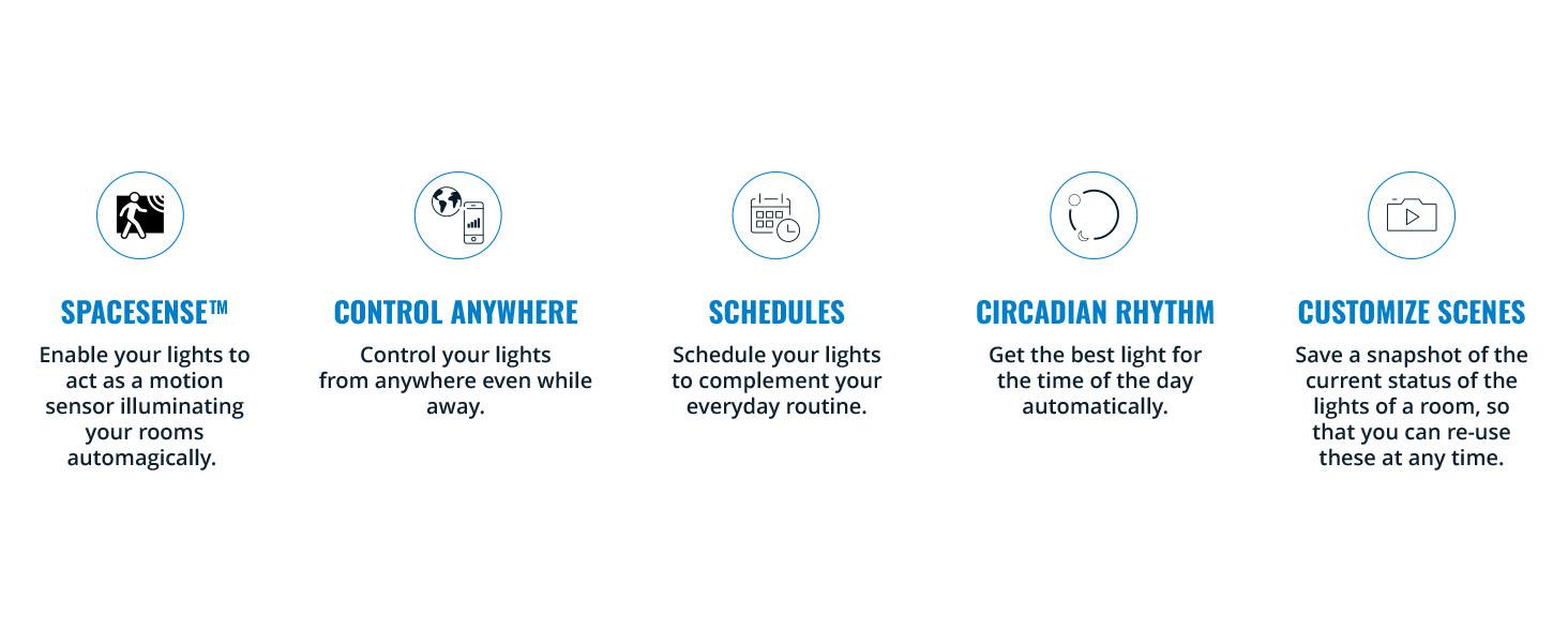 WiZ Connected Smart Light Bulbs, 2-Pack, Color A19 60W 800LM E26 Indoor LED Lights, Smart Bulbs with Motion Detection, Control with Voice or App