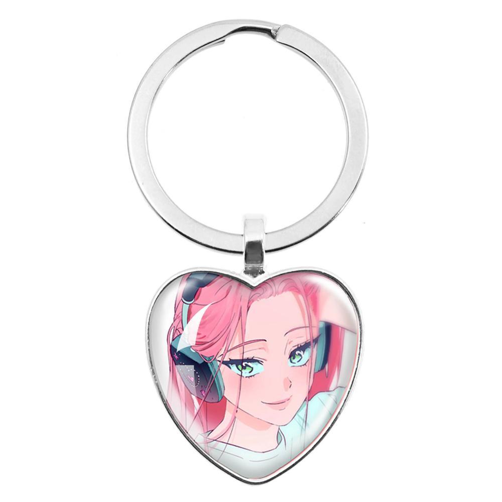 ALIEN STAGE Mizi Sua Till Ivan Hyuna Luka Glass Pendant Keychain Jewelry Accessories Souvenir Key Ring Fans Gift Necklace