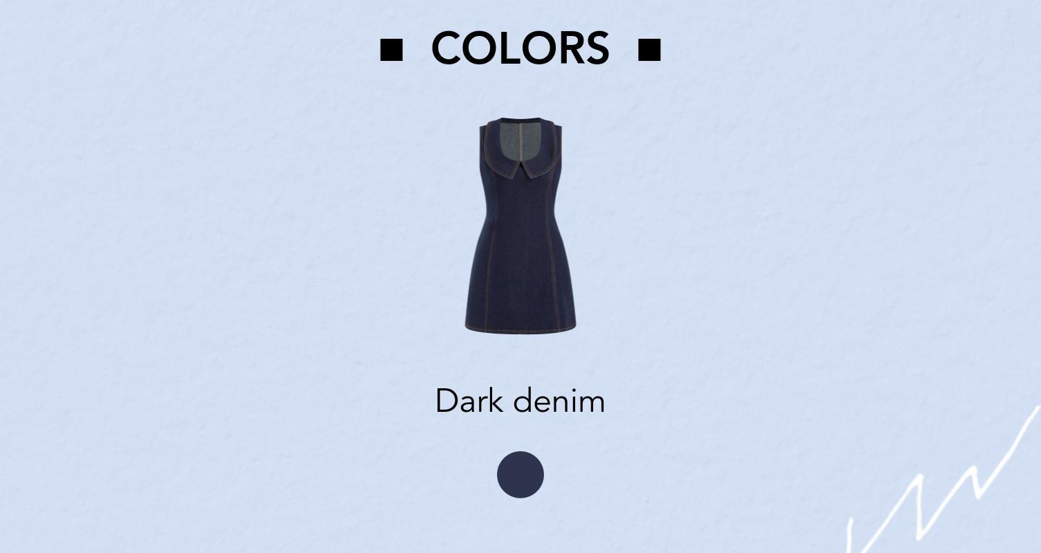 Cider Stretch Washed Denim Collar Shirt Mini Dress