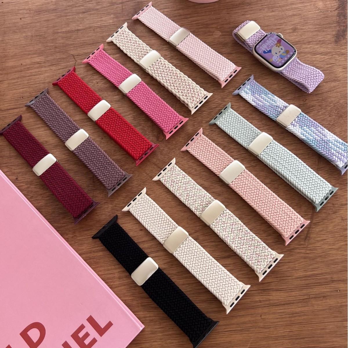 Colorful Magnetic Nylon Braided Watch Band for Apple Watch (11th Generation)