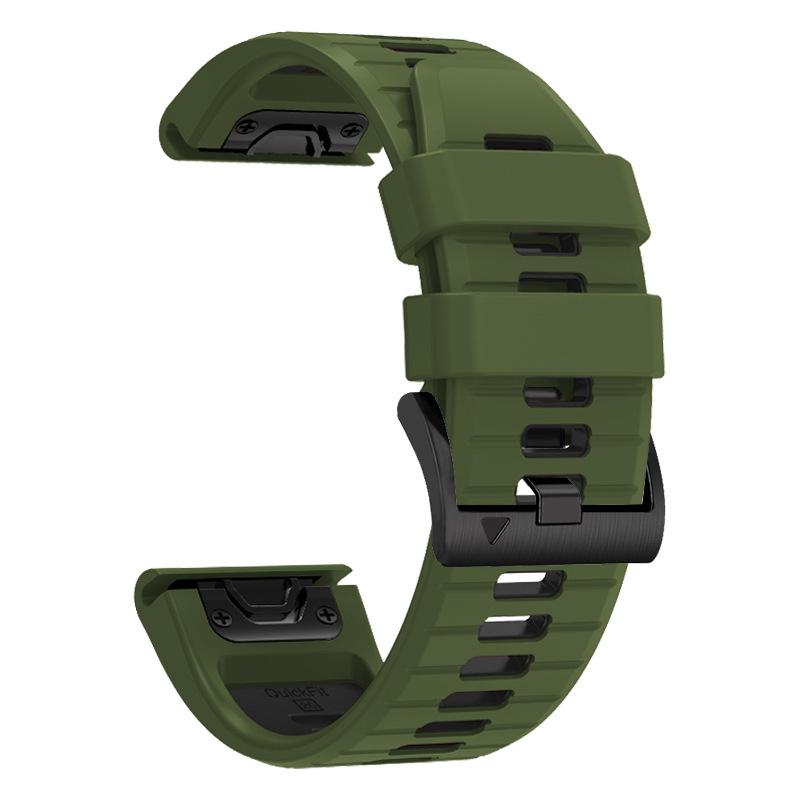 Suitable for Garmin Fenix7/7pro/6 dual-color quick-release silicone strap Fenix7x/7xpro/6x/5x wristband