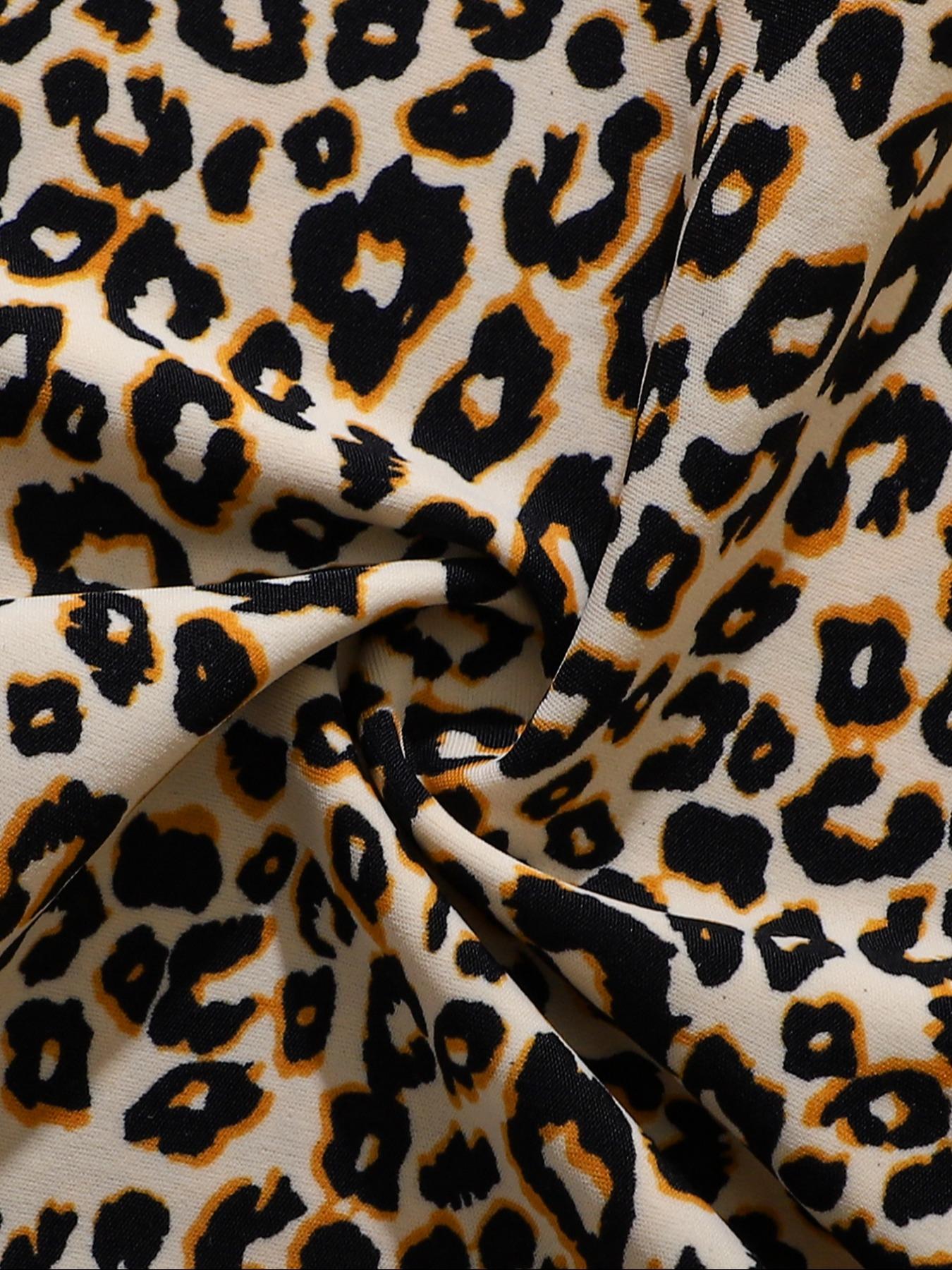 Women's Leopard Print Socks, 21/36 Pairs Pack, Casual Crew Socks, Comfortable & Stylish Design, Perfect for Daily Wear