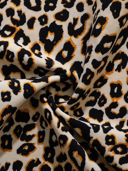 Women's Leopard Print Socks, 21/36 Pairs Pack, Casual Crew Socks, Comfortable & Stylish Design, Perfect for Daily Wear