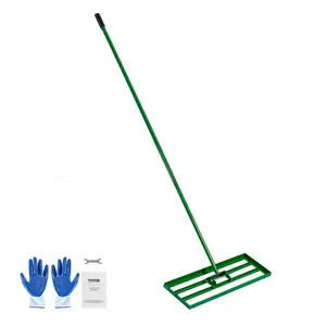 VEVOR Lawn Leveling Rake, 30" x 10" Level Lawn Tool, Heavy-duty Lawn Leveler with 78" Steel Extended Handle, Yard Leveling Rake Suit for Garden, Golf Lawn, Farm