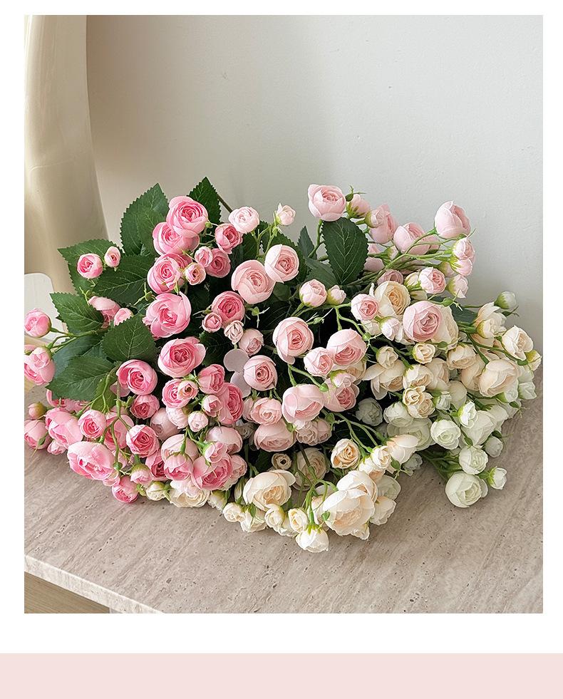 Aesthetic 12-Head Mini Camellia Tea Bud Bouquet |   Real-Touch Faux Silk Flowers for Home & Hotel Decor |   Elegant Wedding Hall Floral Props |   2026 Spring Flower Arrangement