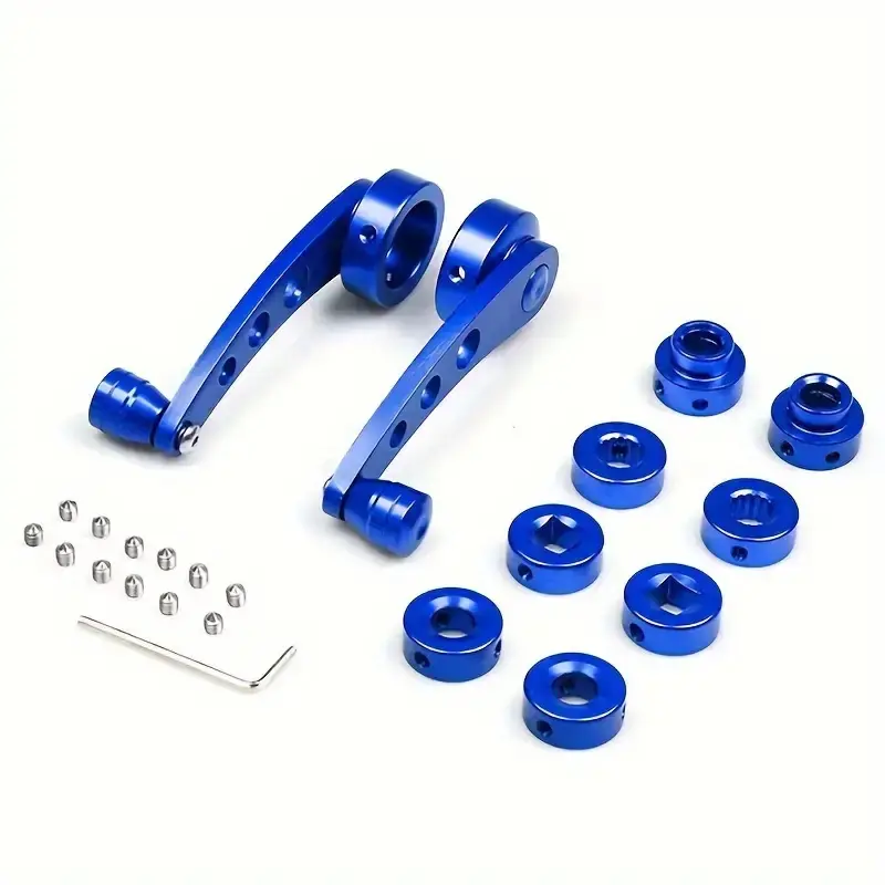 2-Pack Aluminum Alloy Universal Car Window Closing Hand Crank Handle Roller Riser Replacement Manual Car Window Glass Closing Handle