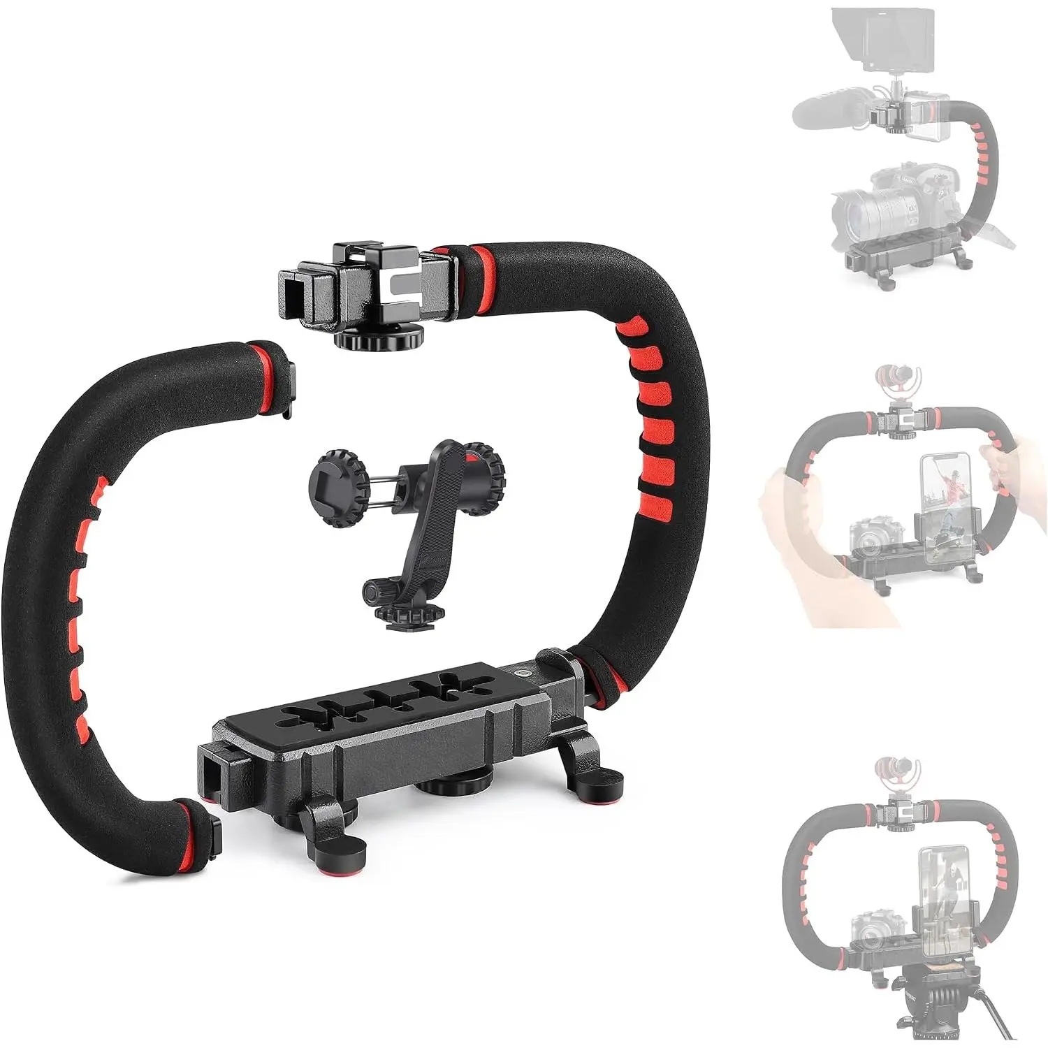 Camera Smartphone Stabilizer, Handle Grip Handheld Video , Compatibility with  Camera, Camcorder, Action Camera, DSLR and for   and Android Smartphones
