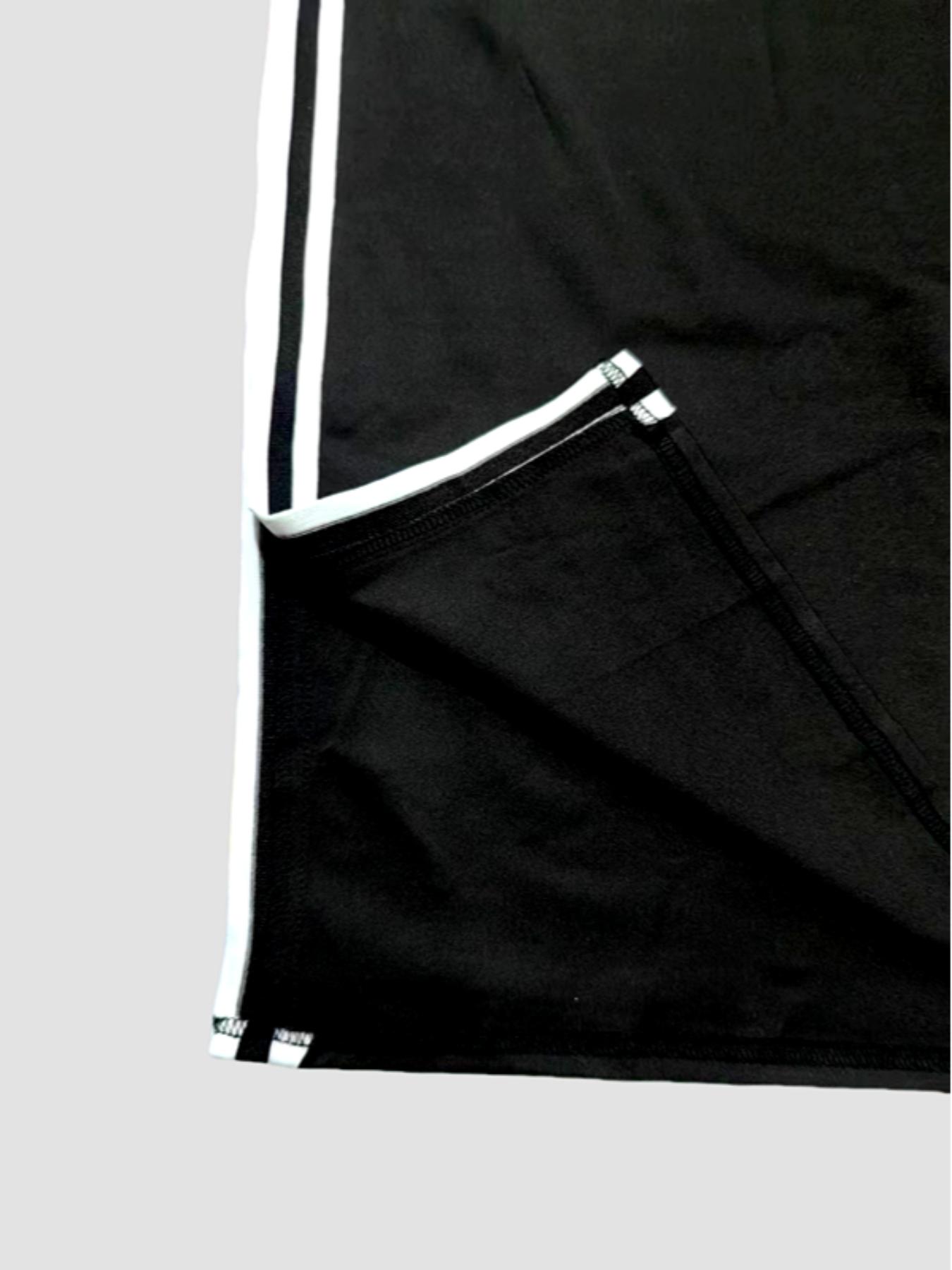 Women's Striped Side Split Thigh Bodycon Dress, Casual Short Sleeve Round Neck Midi Dress for Summer, Ladies Clothes for Daily Wear