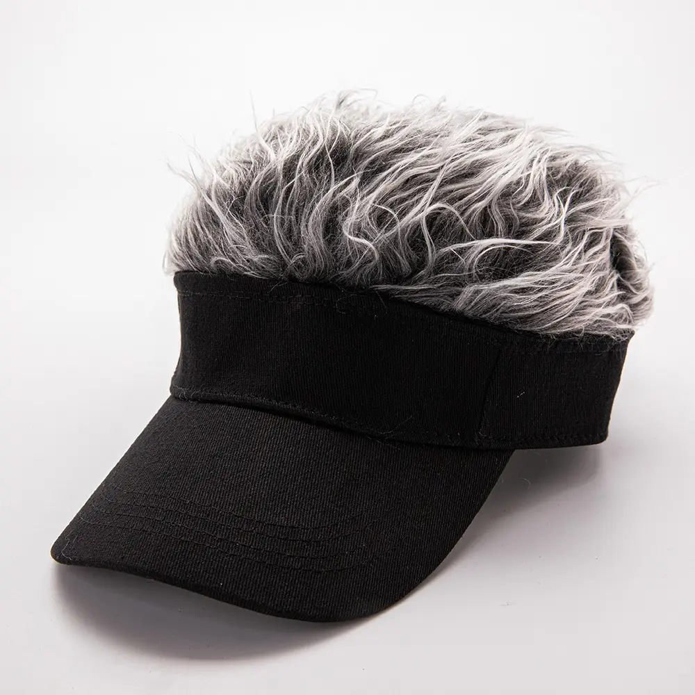 Unisex Integrated Wig Baseball Cap, Trendy Hip Hop Duckbill Hat with Attached Hair, Fashion All-in-One Wig Hat for Men Women Daily Street Outfit