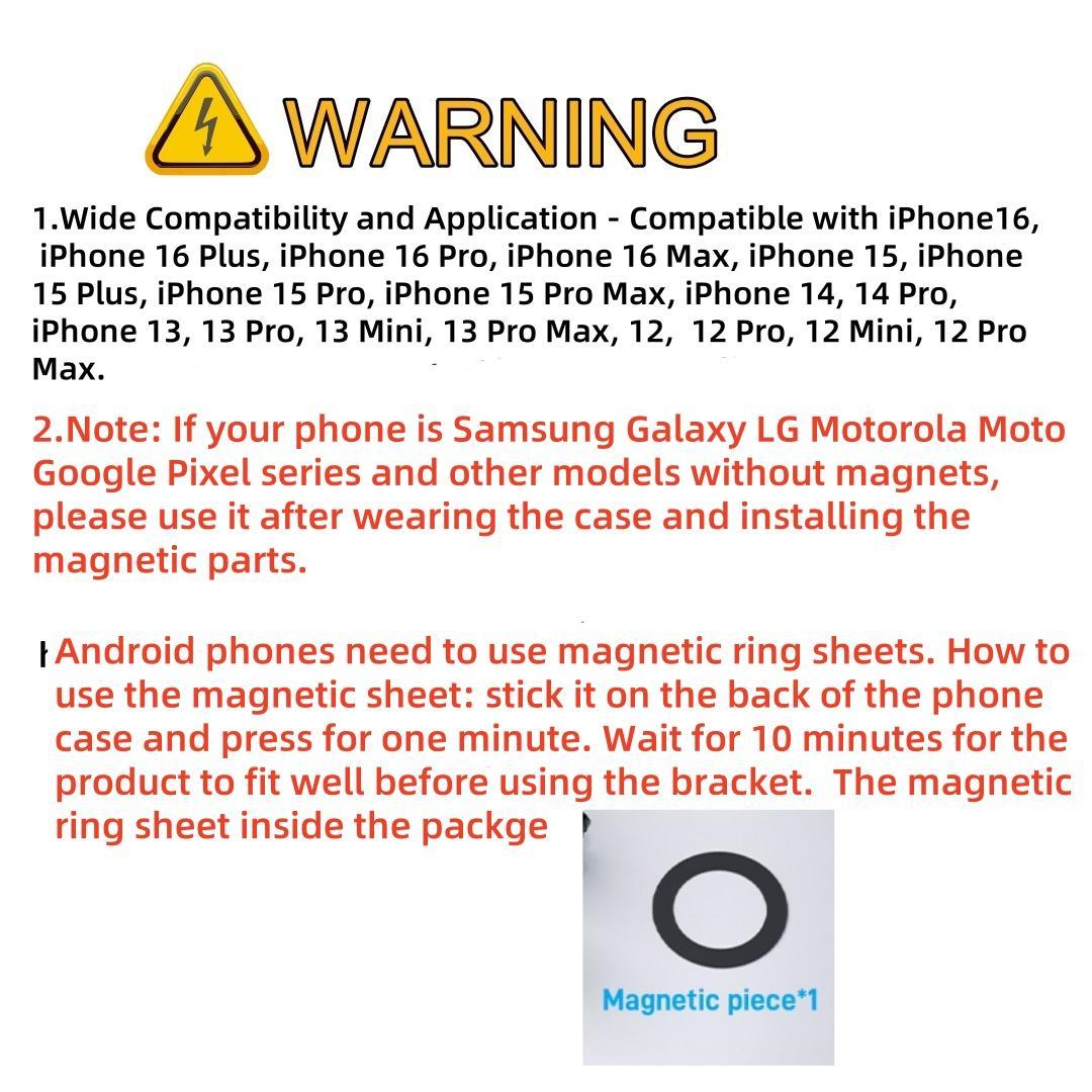 Magnetic Neck Mount, Hands-free Secure Holder for Phones, Suitable for Vlogging, Compatible with iPhone 15/14/13/12 Series, Cell Phone Mount #GLOBAL PICKS