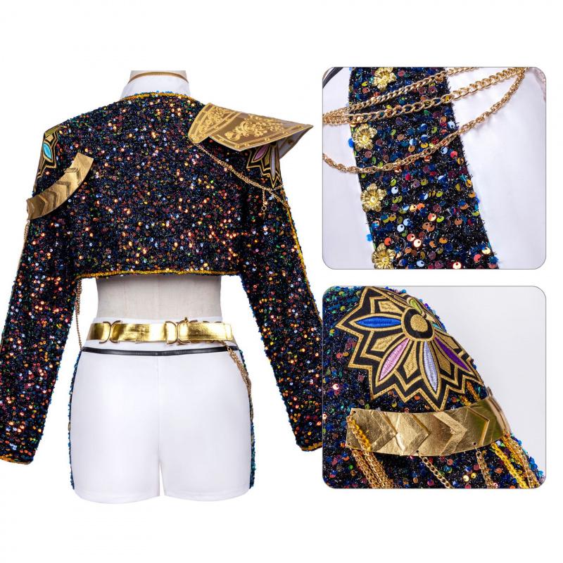 Girls' Halloween Cosplay Costume - Kids' Stage Performance Outfit with Matching Accessories