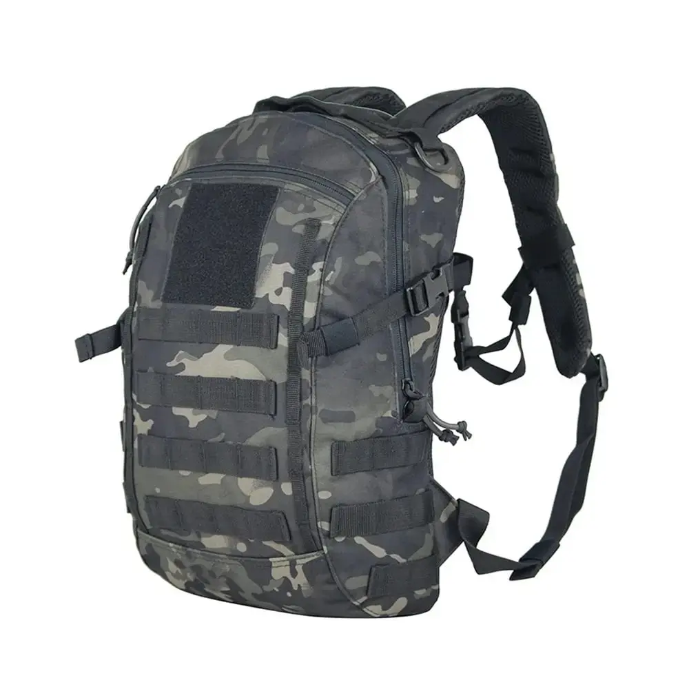 20L Lightweight Tactical Backpack Waterproof with Multi-Pocket for Outdoor Sports Hiking Fishing Bag 600D Nylon Molle System Adjustable Straps