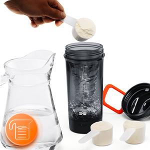 Electric Protein Shaker Bottle - USB Rechargeable Mixer Cup for Shakes and Meal Replacements, BPA-Free Tritan, 24oz