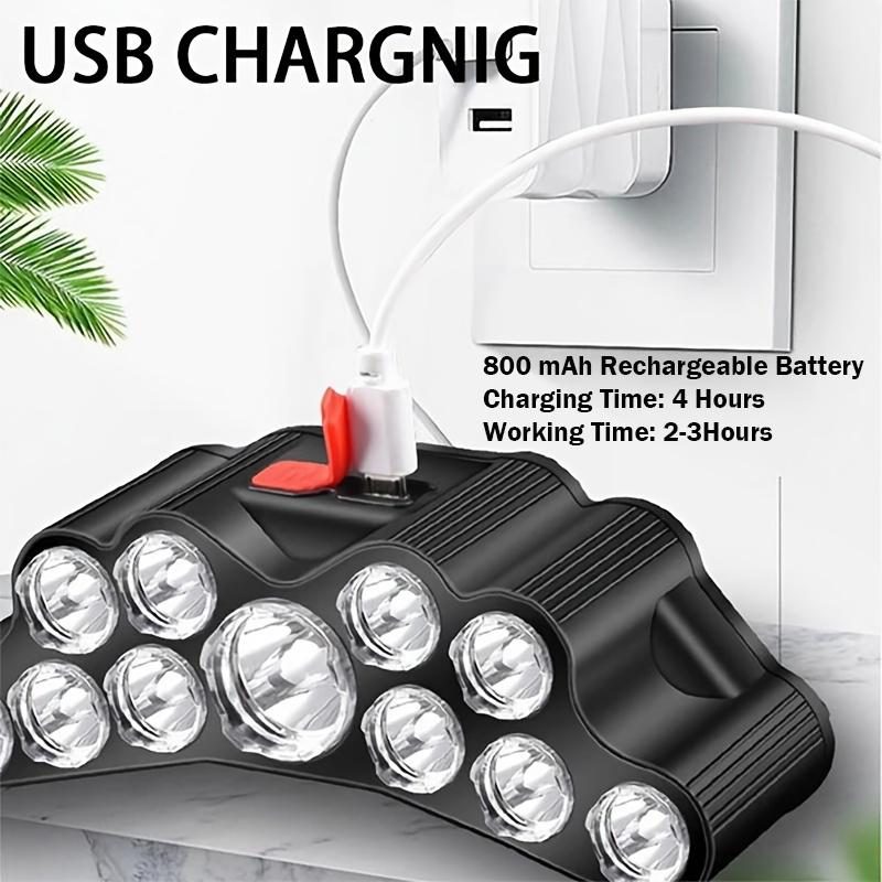 11 LED USB Rechargeable Headlamp, Strong Light Headlamp, Outdoor Camping Light For Night, Men Gifts
