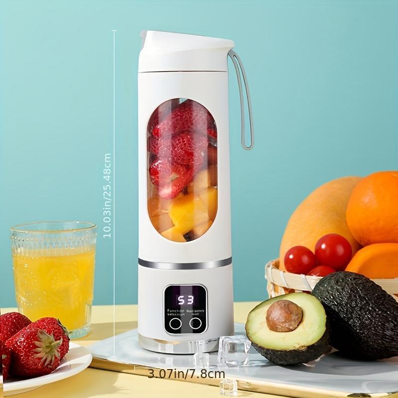 Portable 15.22oz USB Rechargeable Personal Blender with LED Display, Durable ABS Material, Perfect for Smoothies & Juices, Home Kitchen Essential