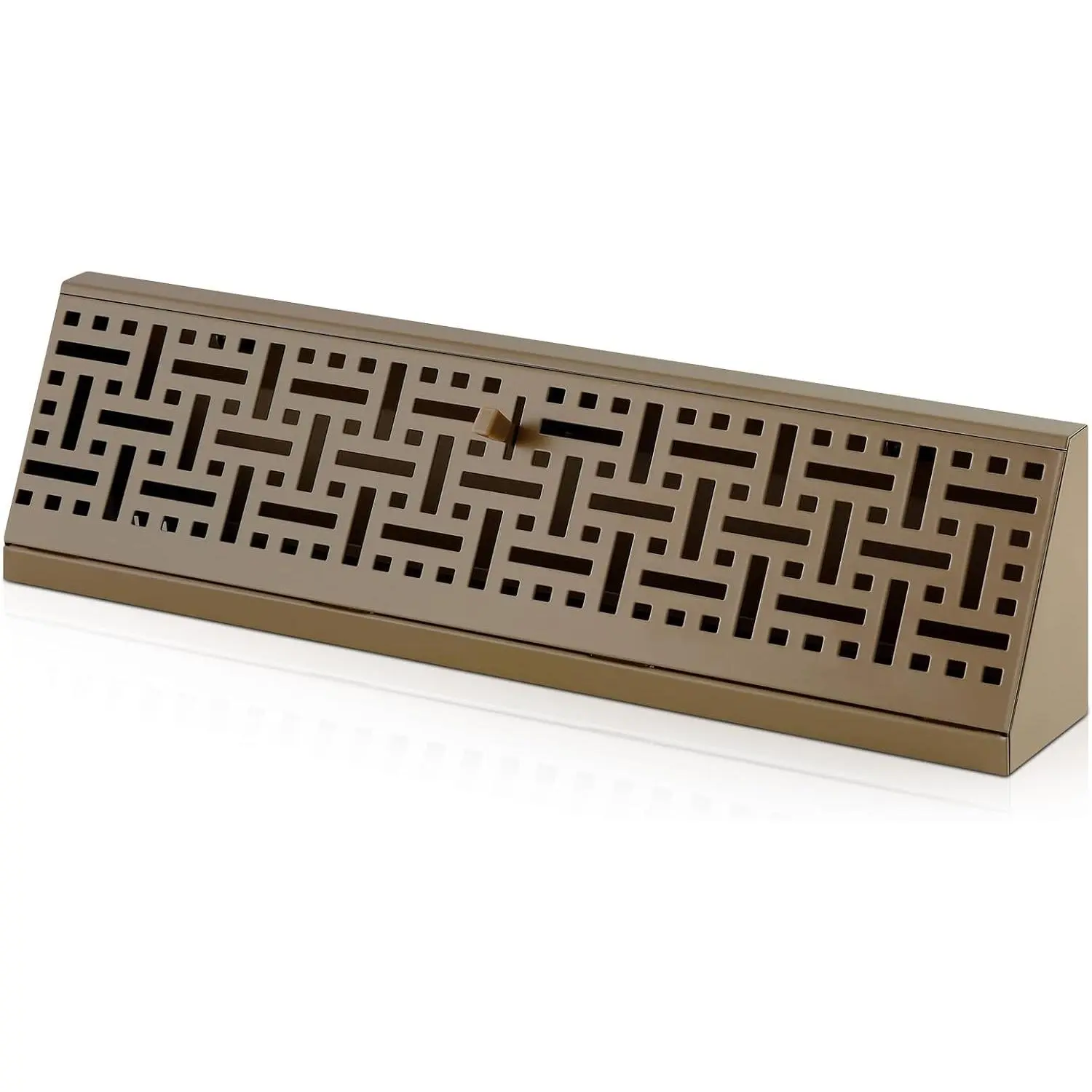 1 count 15 Inch Brown Baseboard Register Vent Cover, Decorative Floor Register Vent for Sidewall Duct Opening Baseboard Diffusers Heater Airflow, 4.5" Tall x 2.75" Deep, Heavy Duty Steel