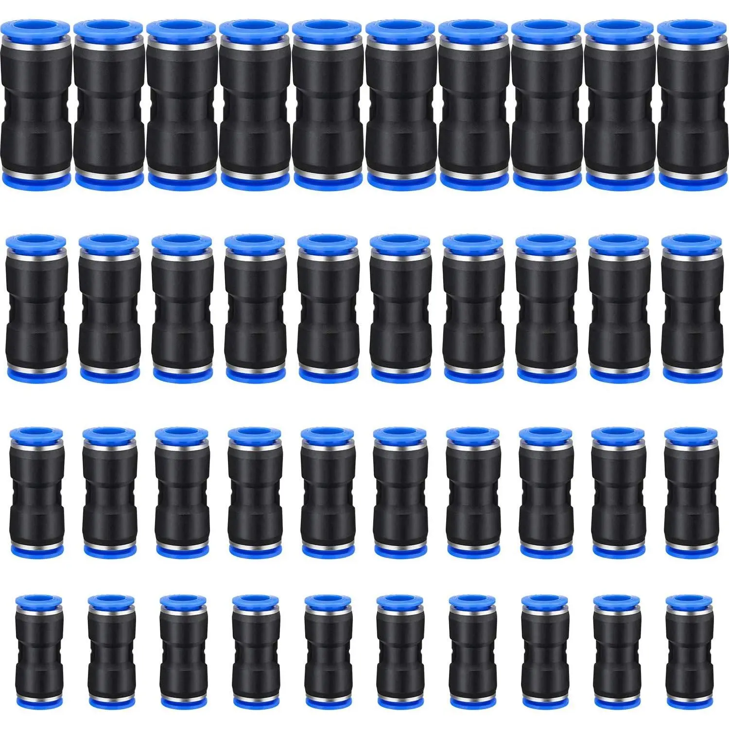 40 Pieces Straight Push Connectors, Push To Connect tings Quick Release Pneumatic Connectors Air Line tings Connect Air Hose tings, 2 Way