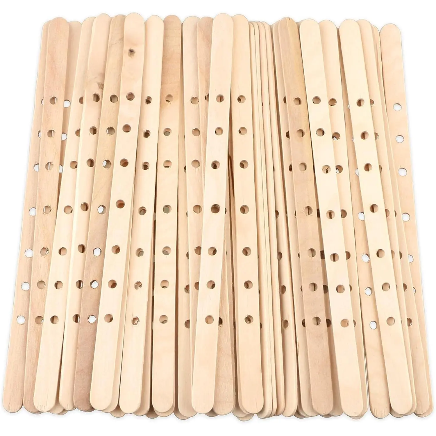 100pcs Wooden Wick Holders - Candle Wicks Centering Device for Large & Multiwick Candles