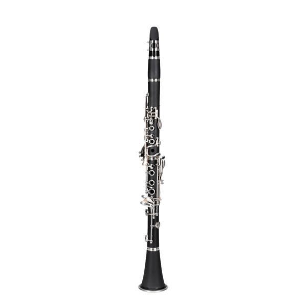 Beginner Bb Clarinet – 17 Keys Black Clarinet with 2 Mouthpieces & Connector, Easy to Learn，clarinet player Chrome Durable Oboe Instrument Bamboo Flute Fathersdaygift