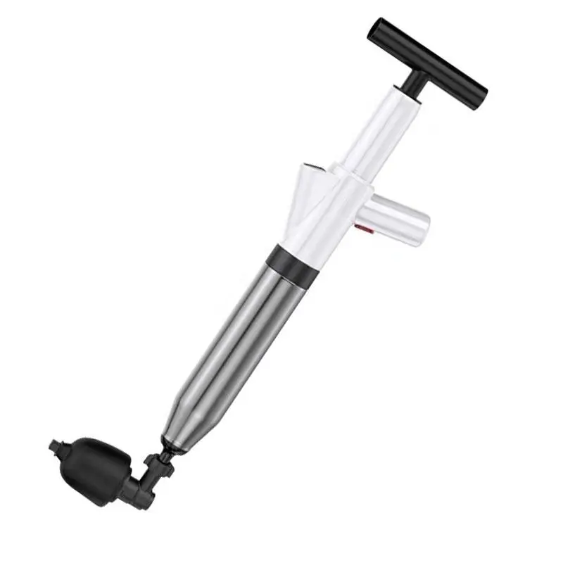 Toilet Plunger, 1 Set High-pressure Air Drain Blaster with Real-time Barometer, Powerful Drain Snake Sink Plunger, Plumbing Tools for Bathroom, Sink, Floor, Kitchen
