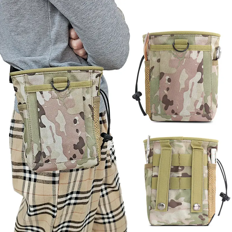 Unisex Camouflage Tactical Waist Pack - Adjustable, Moisture-Proof, Compartmentalized Outdoor EDC Pouch with Secure Zips, Molle-Attach Emergency First Aid Bag for Military Enthusiasts, Hiking Gear, Durable Outdoor Hiking, Backpacking Gear