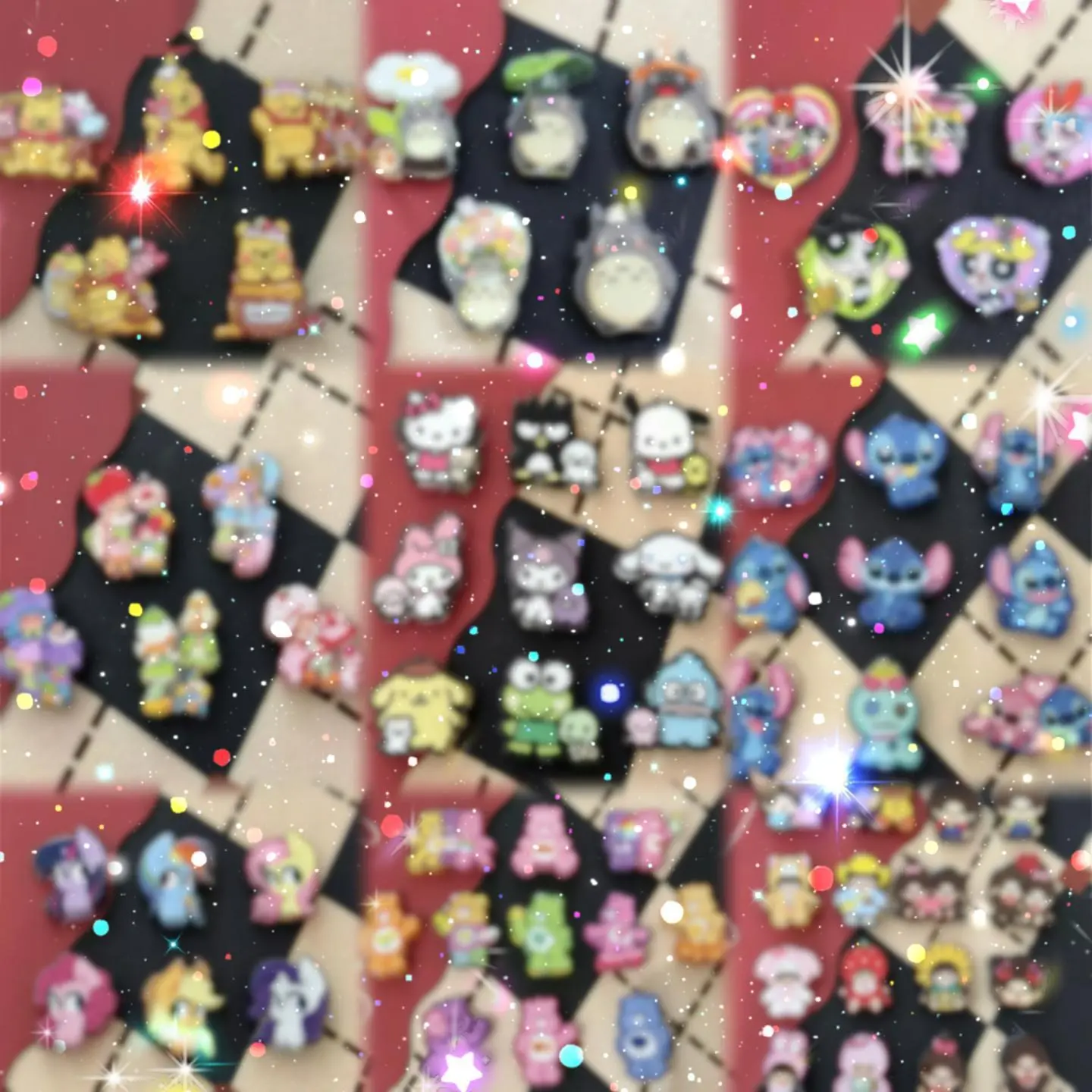 Vesta--A53--Mix Styles Cartoon Embossed Printed Flat Beads 2pcs/bag