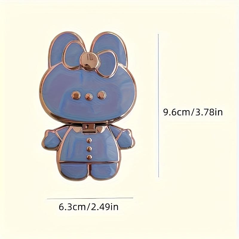 New rabbit-shaped adhesive phone stand with makeup mirror is suitable for iPhone, Samsung, Xiaomi phones, and various other phones. The rabbit phone case desktop stand is a hollow-out lazy stand